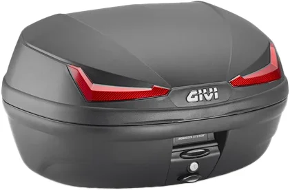 GIVI - E455NA - SIMPLY IV TOP CASE 45L BLACK W/RED LENS