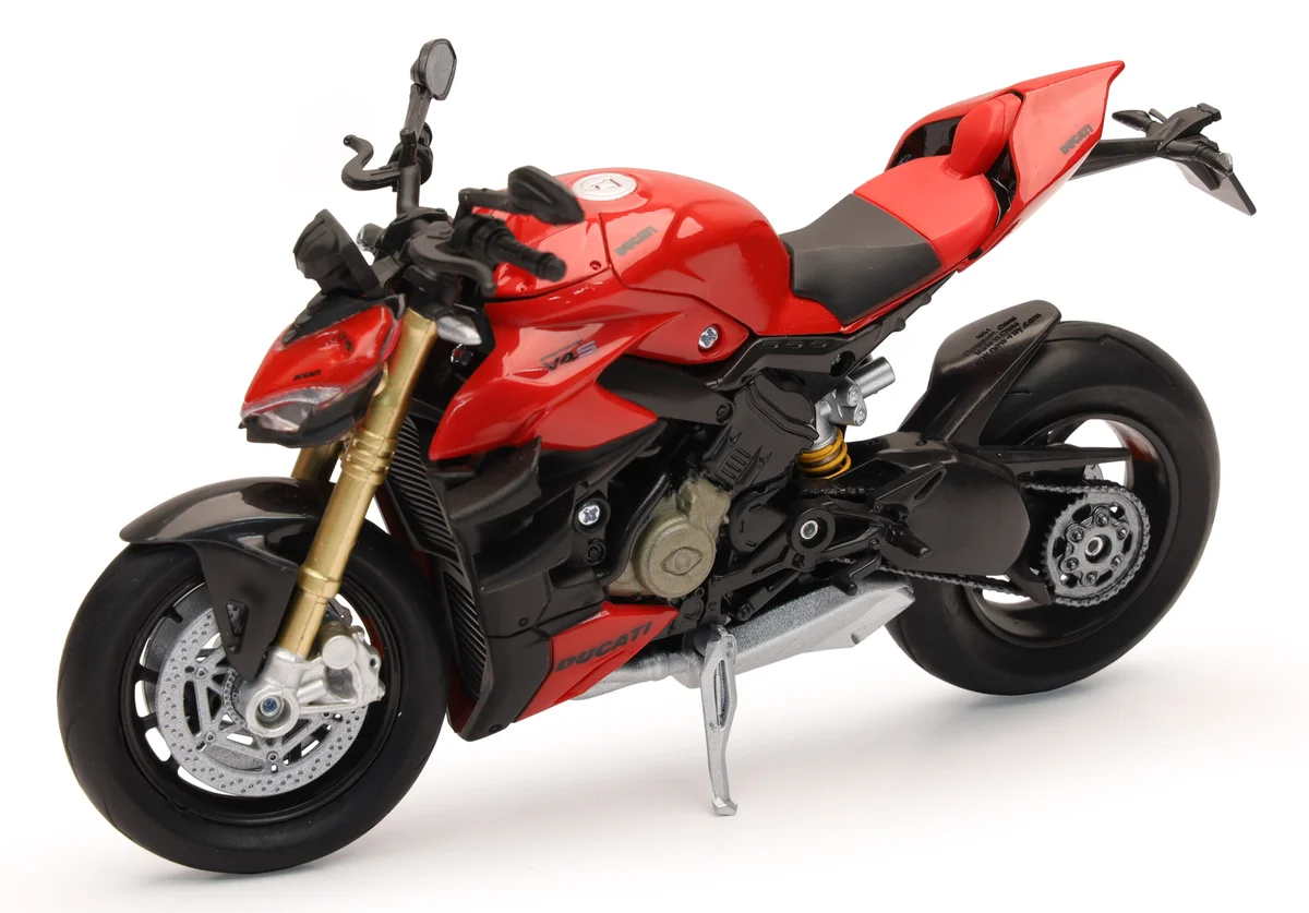 NEW-RAY - 58273 - 1:12 SCALE NAKED BIKE DUCATI STREET FIGHTER V4 (RED)