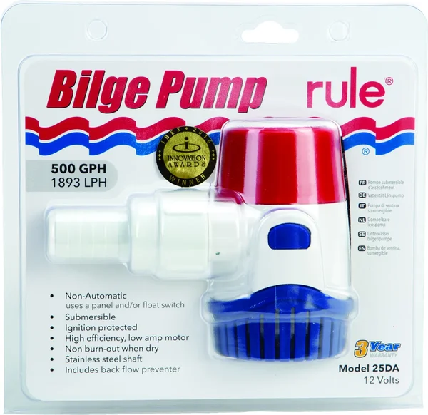 RULE 25DA Non-Automatic Bilge Pump - Engine Water Removal Solution