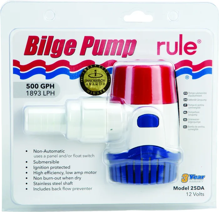 RULE 25DA Non-Automatic Bilge Pump - Engine Water Removal Solution