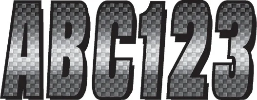 HARDLINE Series 300 Registration Kit - Carbon Fiber Graphics Decal Kit for Powersports Vehicles