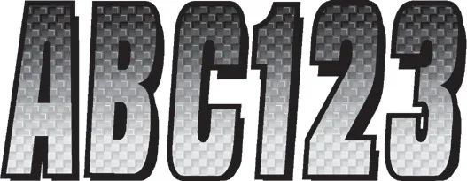 HARDLINE SIBKG300 Series 300 Registration Kit - Carbon Fiber Graphics Decals for Powersports Vehicles