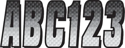 HARDLINE SIBKG300 Series 300 Registration Kit - Carbon Fiber Graphics Decals for Powersports Vehicles