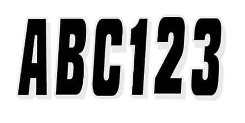 HARDLINE BLKSI320 Series 320 Registration Kit - Bold Block Font Decals for Powersports