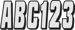 HARDLINE SIBLK320 Registration Kit - Bold Block Font Decal for Powersports Vehicles