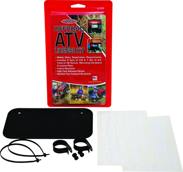 HARDLINE 2341B ATV License Plate Kit – Offroad Registration Compliance Kit for MN, SD, ND, WI