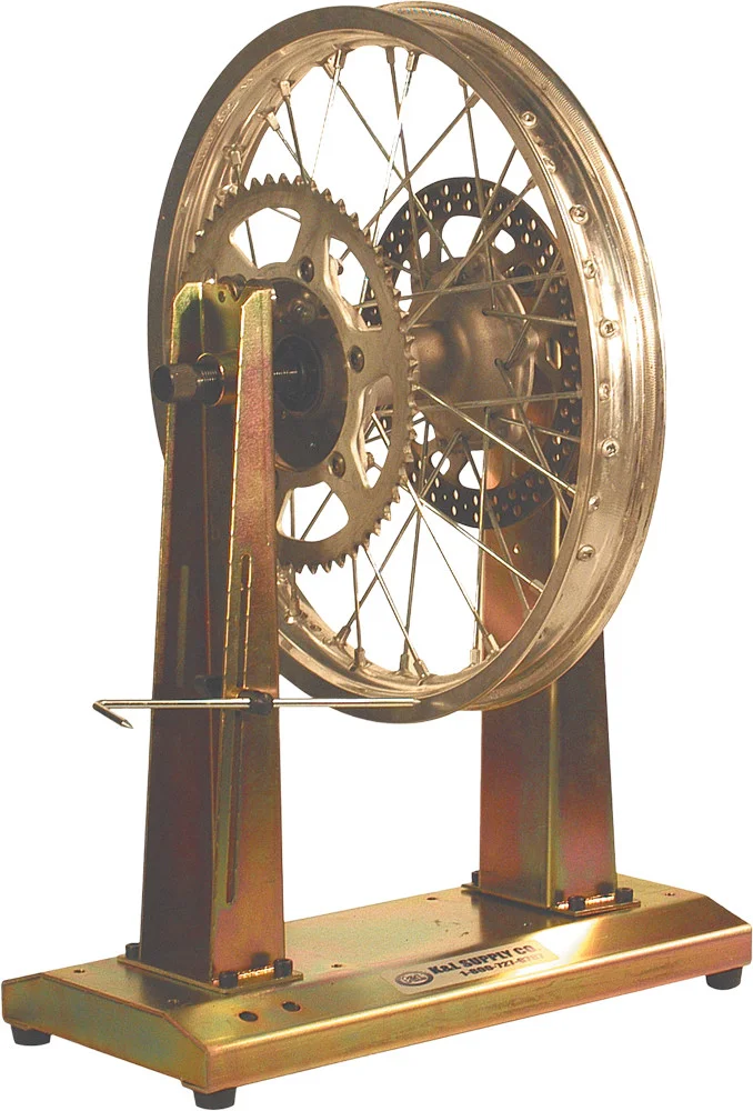 K&L MC305 Wheel Truing Stand - Portable Motorcycle Wheel Truing Tool for 14-21” Wheels