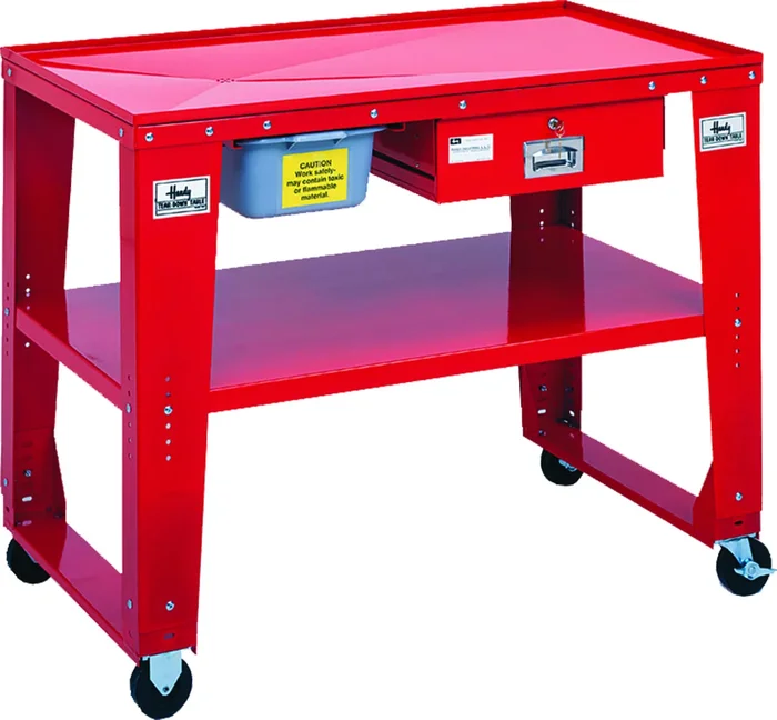HANDY Deluxe Tear Down Table - 14 Gauge Steel Workbench for Mechanics & Workshop Use
