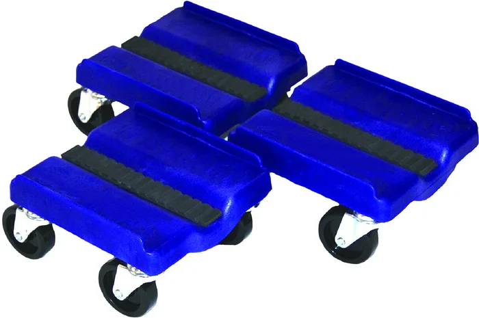 SUPERCADDY SS BLU Four Wheel Dolly Set - Durable & Lightweight Tool for Powersports Enthusiasts