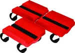 SUPERCADDY SS RED Four-Wheel Dolly Set - Durable Motorcycle Transport Tool