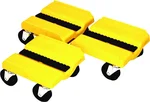 SUPERCADDY SS YEL Four Wheel Dolly Set – Durable & Lightweight Tool for Powersports Enthusiasts