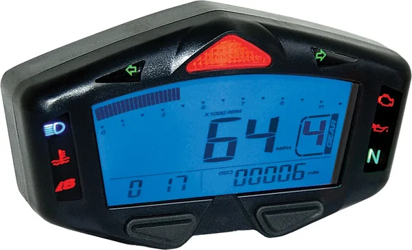 KOSO DB-03R Digital LCD Gauge - Streetfighter & Cruiser Motorcycle Speedometer