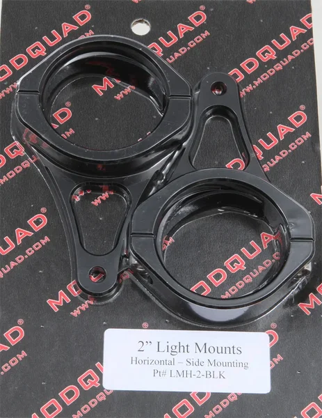 MODQUAD LMH-2-BLK Horizontal Light Mount - Durable Bracket for Powersports Vehicles