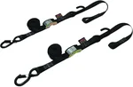 POWERTYE 1 1/2" Fat Straps with Soft Tie & Secure Hooks - Durable Tie-Downs for Powersports