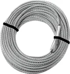 KFI 4K lbs Stainless Steel Winch Cable - Durable UTV Recovery Cable for Heavy Duty Towing