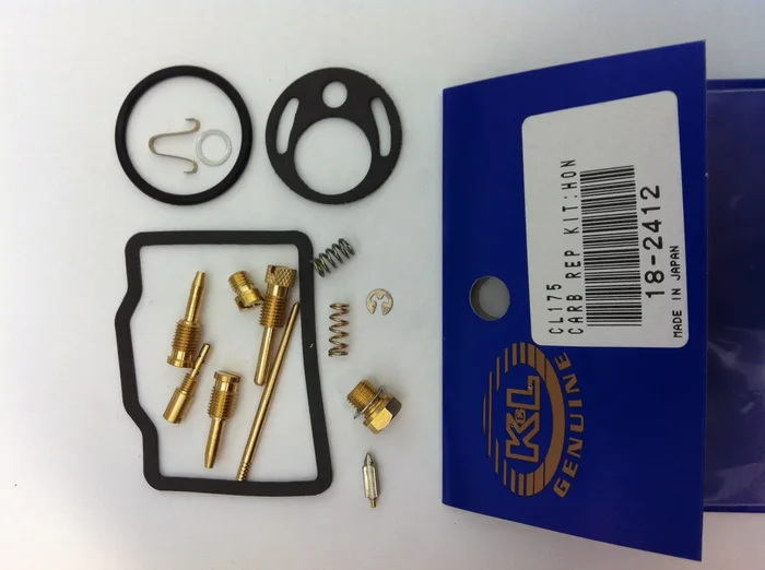 K&L 18-2412 Carburetor Repair Kit - High-Quality Intake/Carb/Fuel System Fix for Powersports Engines