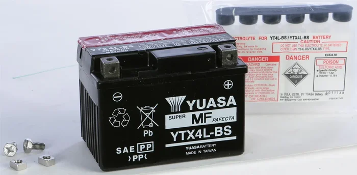 YUASA YUAM62X4B AGM Maintenance-Free Battery - Reliable Power for Powersports