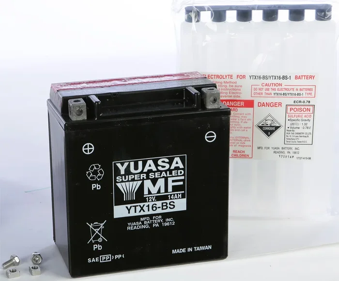 YUASA YUAM32X6S AGM Battery - Maintenance-Free Power for Powersports Vehicles