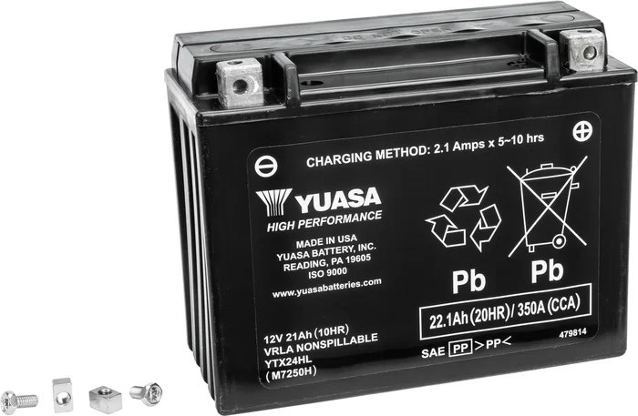 YUASA YUAM7250H Sealed Factory-Activated Battery – High-Capacity Power for Powersports Vehicles