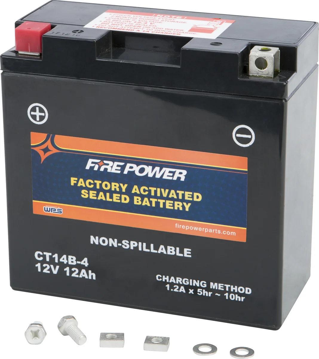 FIRE POWER CT14B-4 Factory Activated Sealed Battery - High-Capacity Power for Powersports Vehicles