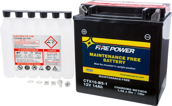FIRE POWER CTX16-BS-1 Maintenance-Free Sealed Battery for Powersports Vehicles