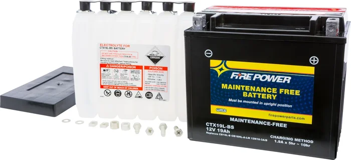 FIRE POWER CTX19L-BS Maintenance-Free Sealed Battery for Powersports Vehicles