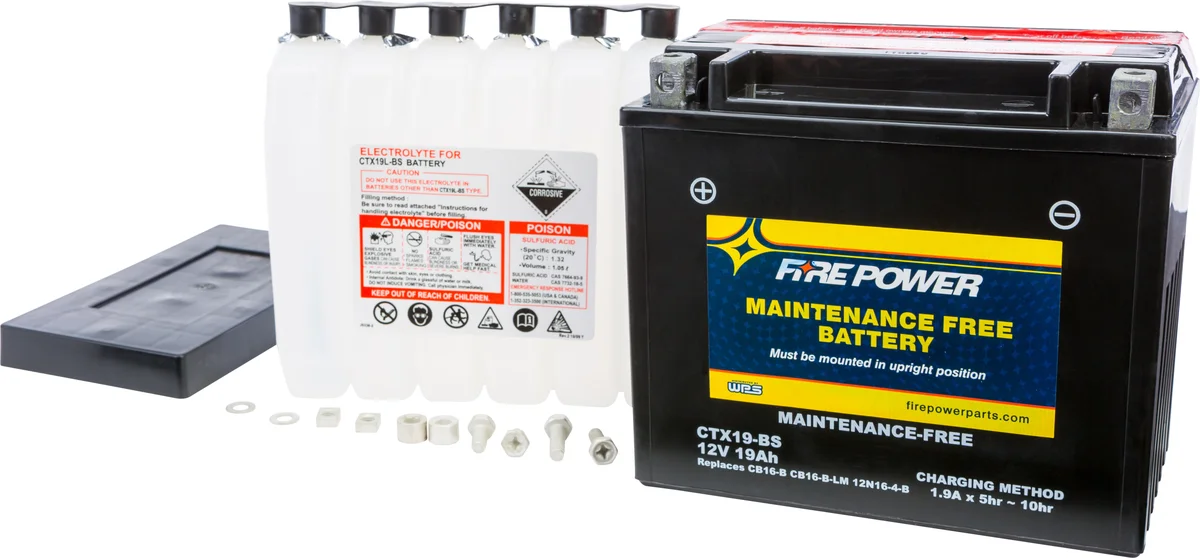 FIRE POWER CTX19-BS Maintenance-Free Sealed Battery for Powersports Vehicles