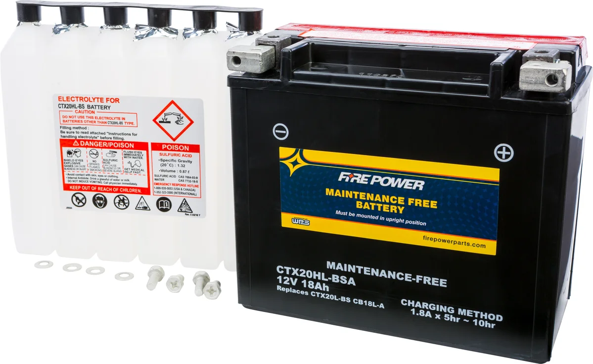 FIRE POWER - CTX20HL-BSA - Maintenance Free Sealed Battery