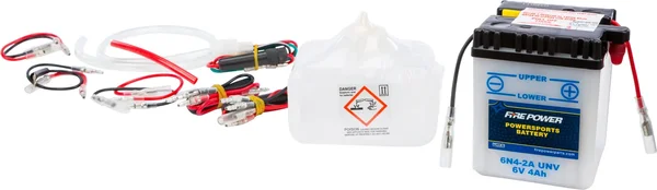 FIRE POWER 6N4-2A/UNV 6V Standard Battery with Acid Pack – Reliable Power for Powersports Equipment