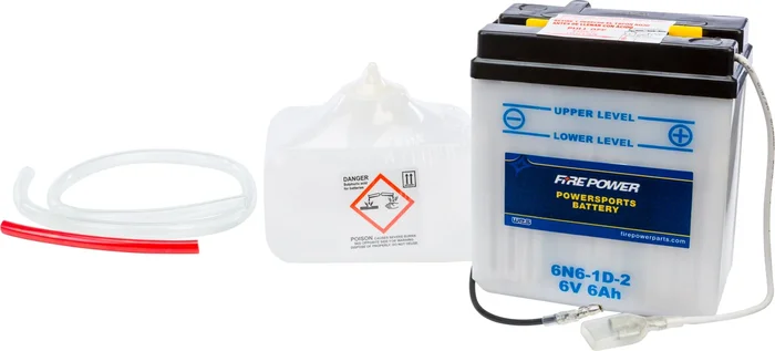 FIRE POWER 6N6-1D-2 6V Deep-Cycle Battery with Acid Pack – Reliable Power for Powersports Vehicles