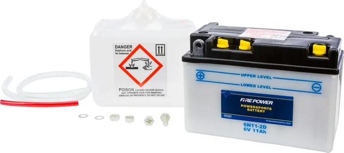FIRE POWER 6N11-2D 6V Battery - Reliable Power for Powersports Vehicles