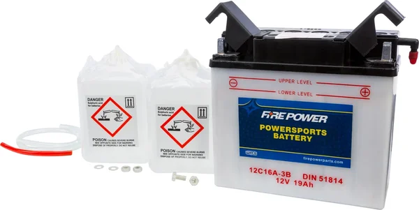 FIRE POWER 12C16A-3B 12V Battery - High-Capacity Acid Pack for Powersports