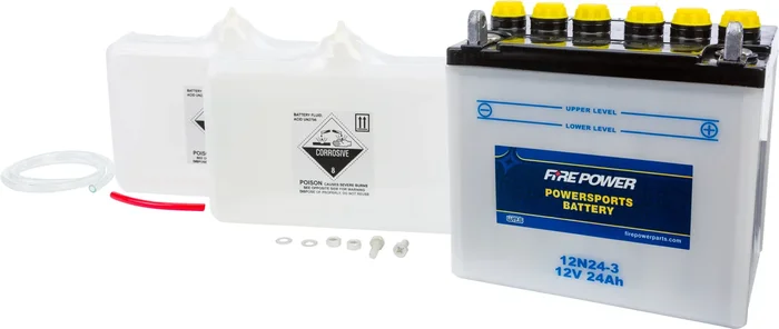 FIRE POWER 12N24-3 12V Battery - High-Capacity Standard Battery for Powersports Vehicles