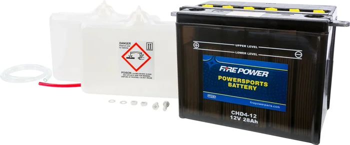 FIRE POWER CHD4-12 12V Battery - Reliable Power for Powersports Vehicles