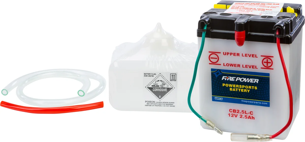 FIRE POWER CB2.5L-C 12V Heavy Duty Battery with Acid Pack - Reliable Power for Powersports