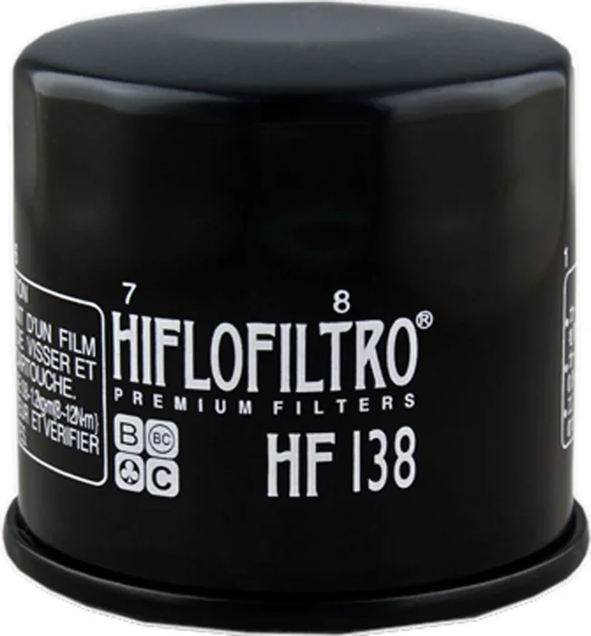 HIFLOFILTRO HF138 Oil Filter - High-Performance Engine Protection for Powersports Vehicles