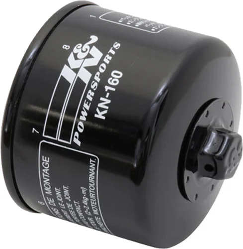 K&N KN-160 Oil Filter - High-Flow Synthetic Media for Racing Performance
