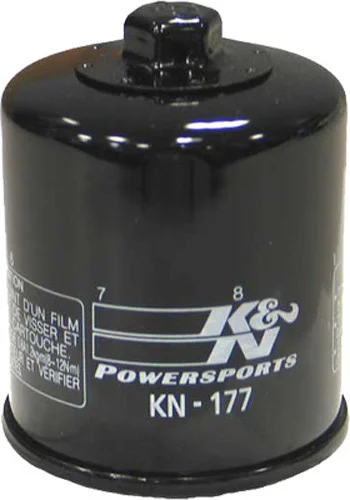 K&N KN-177 Oil Filter - High-Flow Synthetic Media for Racing Performance