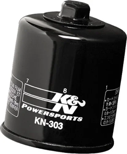 K&N KN-303 Oil Filter - High-Flow Synthetic Racing Oil Filter for Powerful Performance