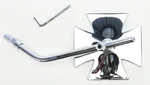 EMGO Maltese Cross Mirror - Durable, High-Visibility Motorcycle Mirror