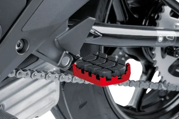 PUIG 7587R Hi-Tech Footpegs - Durable Motorcycle Foot Controls for Enhanced Riding Control