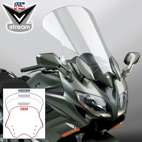 NATIONAL CYCLE N20309 V-Stream Windscreen - Fairing Mount Windshield for Optimal Performance