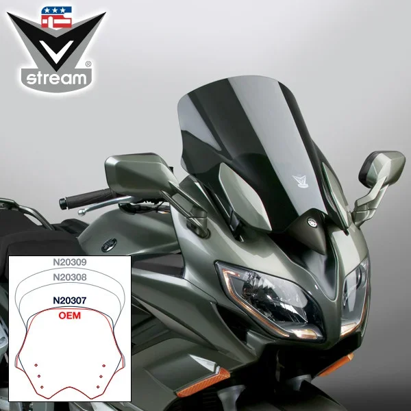 NATIONAL CYCLE V-Stream Windscreen - Fairing Mount Windshield for Optimal Performance