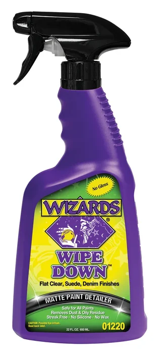 WIZARDS 01220 Wipe Down Paint Detailer - 22 Oz Waterless Car Shine Spray for Powersports Vehicles