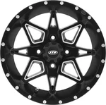 ITP Storm Series Tornado Wheel - Matte Black Star-Spoke Racing Wheels for Off-Road & Street