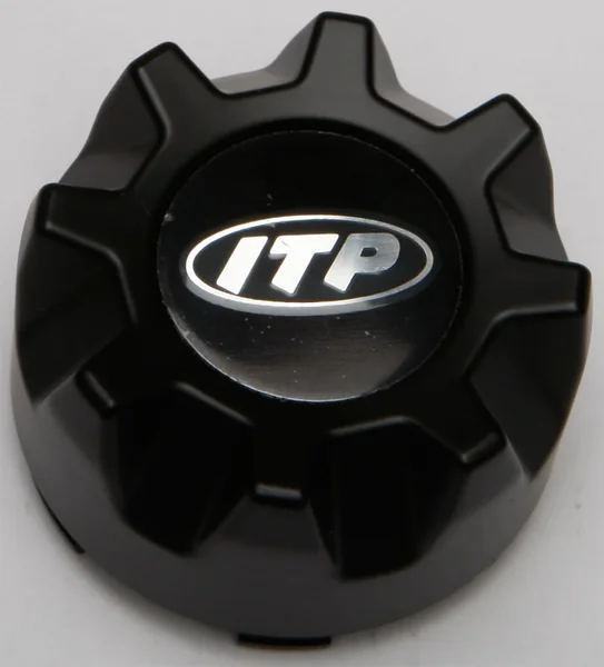 ITP Cast Aluminum Wheel Center Cap - Durable 4.25" Black Wheel Component