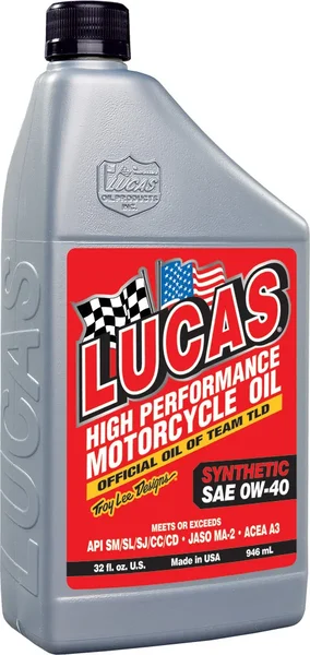 LUCAS 10718 Synthetic Engine Oil - High-Performance Motorcycle Oil for Reliable Engine Protection