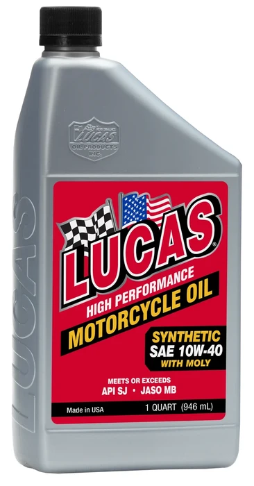 LUCAS 10777 Synthetic Engine Oil - High-Performance Motorcycle Oil for Reliable Engine Protection