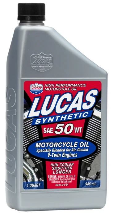 LUCAS 10765 Synthetic Engine Oil - High-Performance Motorcycle Oil for Reliable Engine Protection