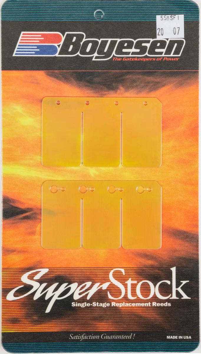 BOYESEN 558SF1 Single Stage Super Stock Reeds - High-Performance Intake System for Powersports Engines